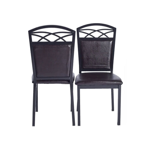 4 PALM BLACK MARBLE CHAIRS