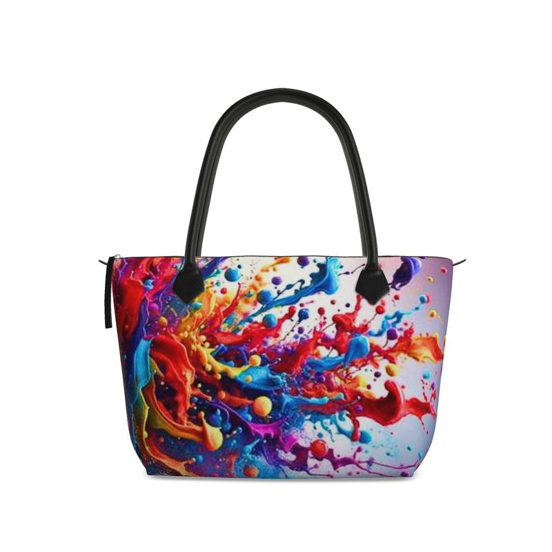 Dazzle Doodle™ Splash of Color Zip Top Handbag