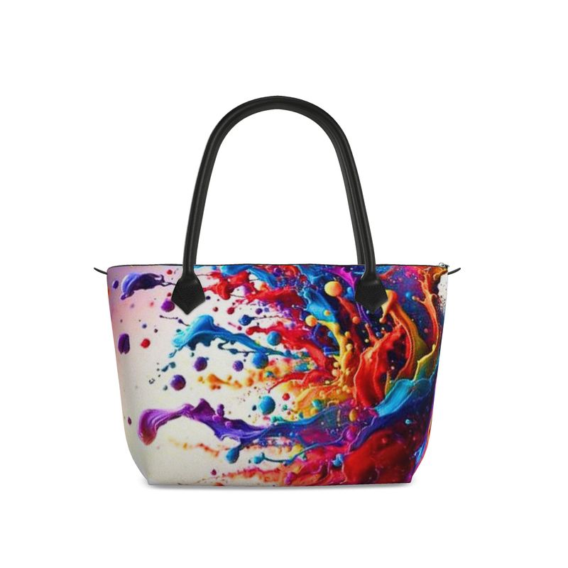 Dazzle Doodle™ Splash of Color Zip Top Handbag