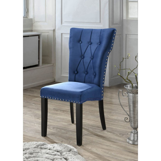 La Costa Velvet Blue Dining Chair Set of 2